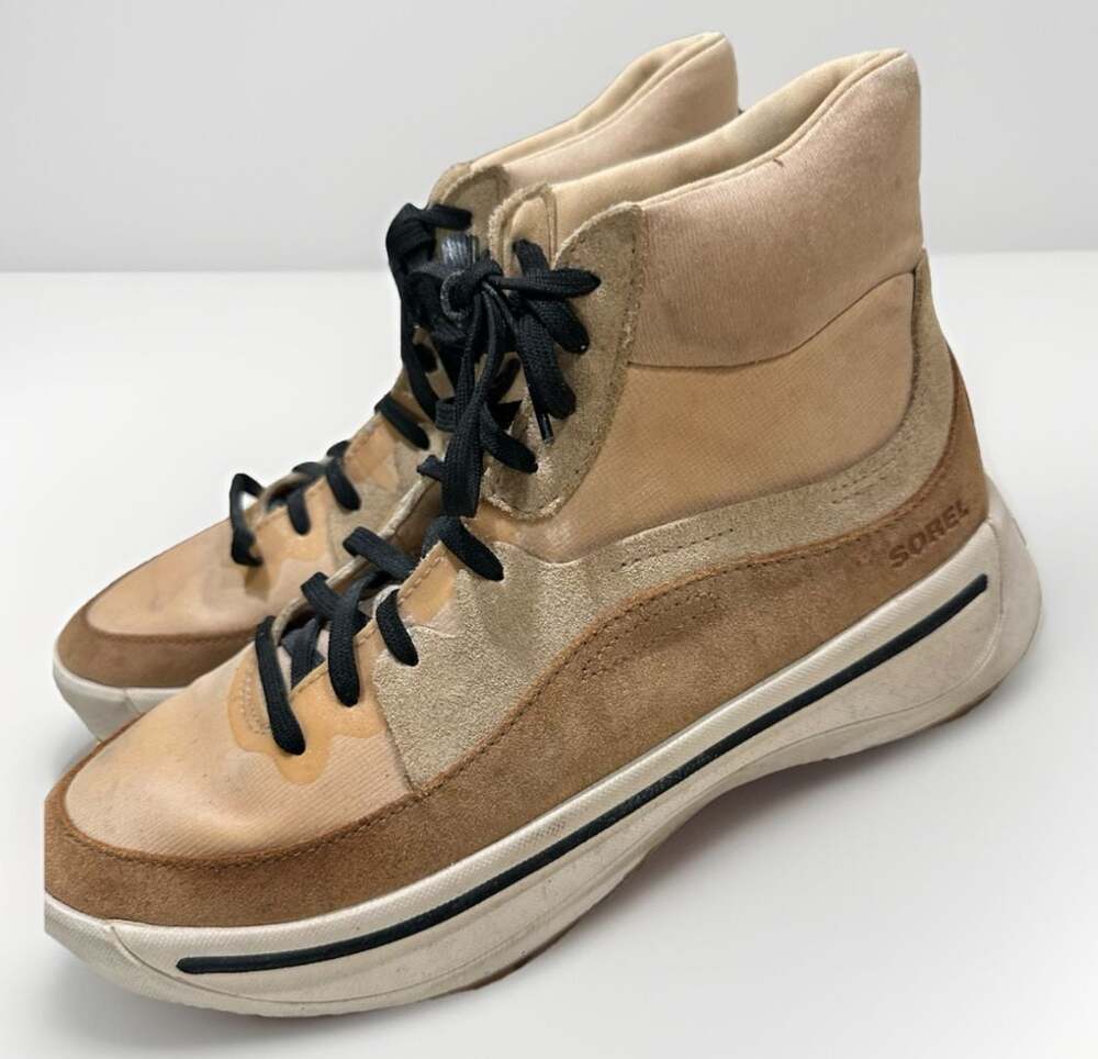 SOREL Women's ONA 503 Mid Sneaker -CERAMIC, Black/ceramic 2009001 - Size 8